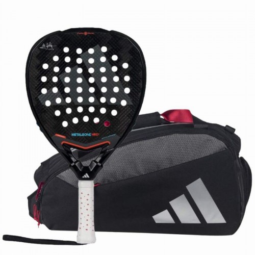 Confezione Adidas Ale Galan Metalbone HRD+ 3.4 2025 con porta racchette da padel