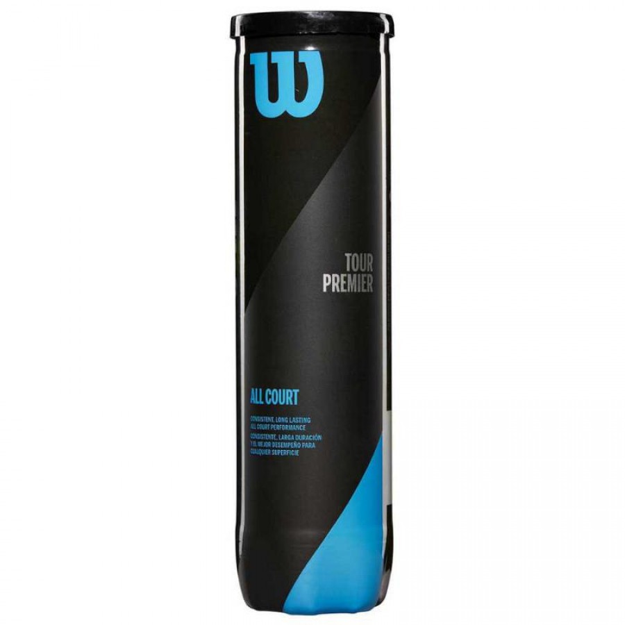 Bote de 4 Pelotas Wilson Tour Premier Tutte le Superfici  Offerta + Economico