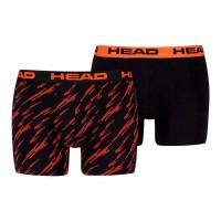 Boxer Testa Stampata Arancione Nero 2 Unita  Offerta + Economico
