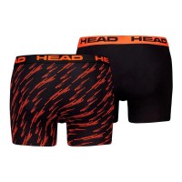 Boxer Testa Stampata Arancione Nero 2 Unita  Offerta + Economico