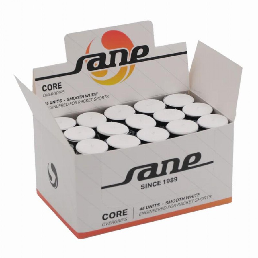 Sane Core Smooth White Overgrips Box 45 Unità