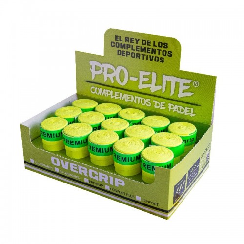 Caja Pro Elite Premium Liso Amarillo 30 Impugnature