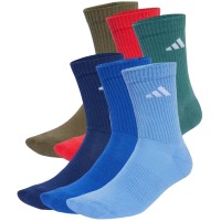 Calcetines Adidas Ammortizzato Crew Azul Oscuro 6 Pares