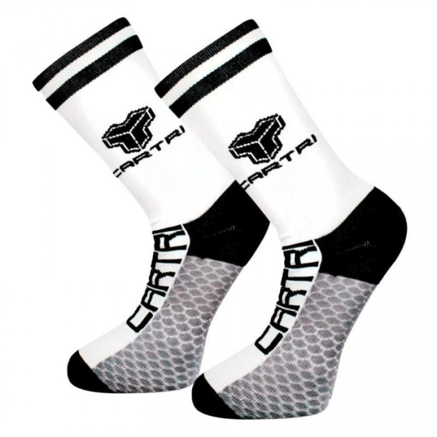 Calze Cartri Adler High Bianco Nero 1 Paio  Offerta + Economico