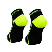 Cartri Trajan Crew Nero Giallo Calzini 1 Paio  Offerta + Economico