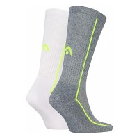 Calzini Head Performance Crew Bianco Grigio Lime 2 Paia  Offerta + Economico