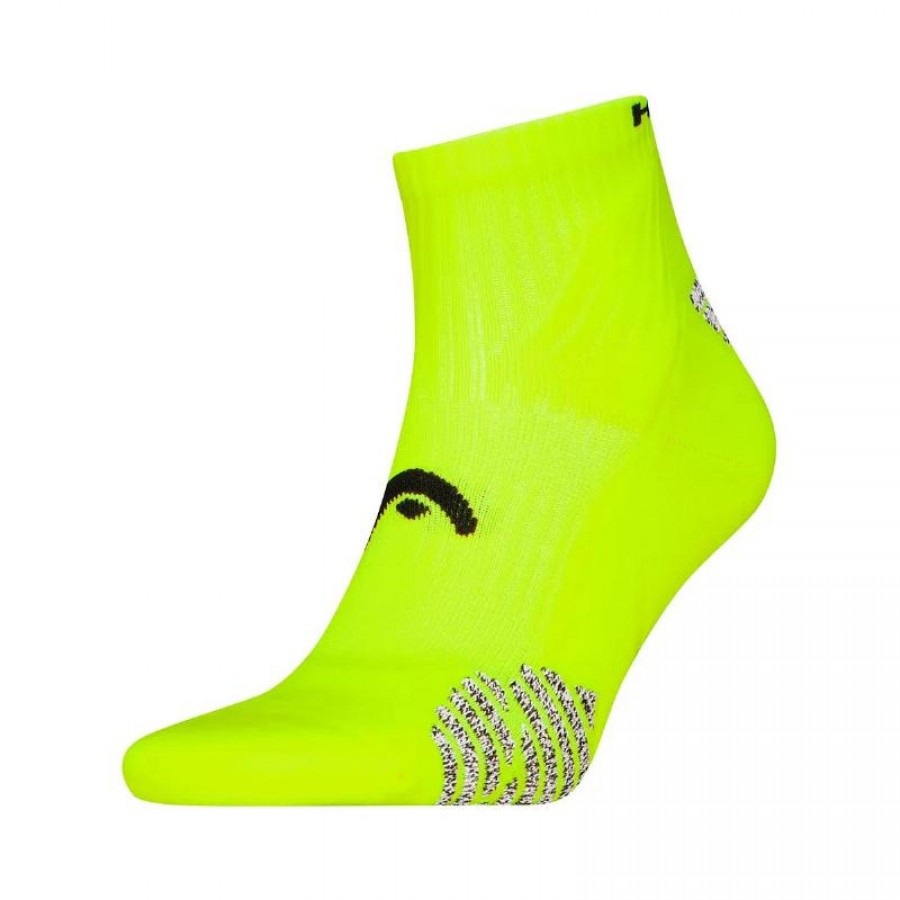Calcetines Head Performance Padel Quarter Amarillo Fluor 1 Par  Offerta + Economico