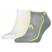 Head Performance Sneaker Calze Bianco Grigio Lime 2 Paia  Offerta + Economico