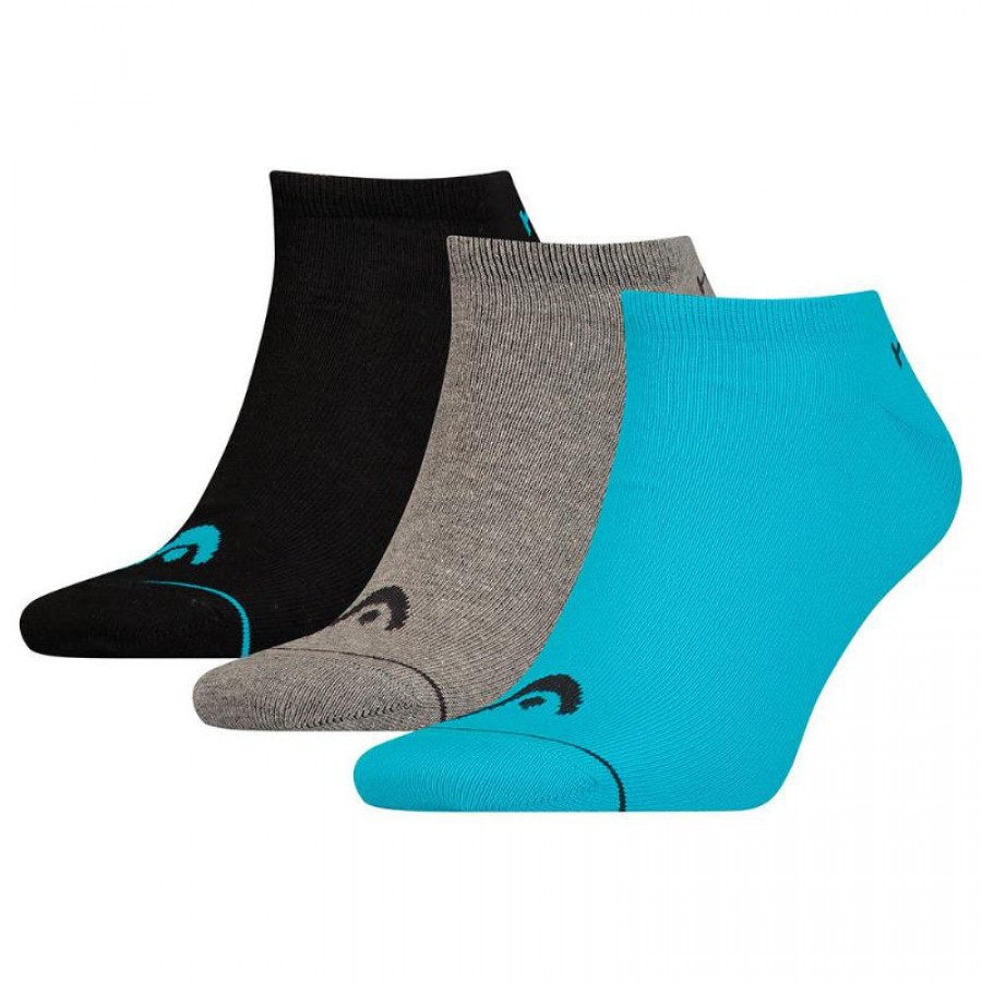 Head Sneaker Calzini Blu Grigio Nero 3 Paia  Offerta + Economico