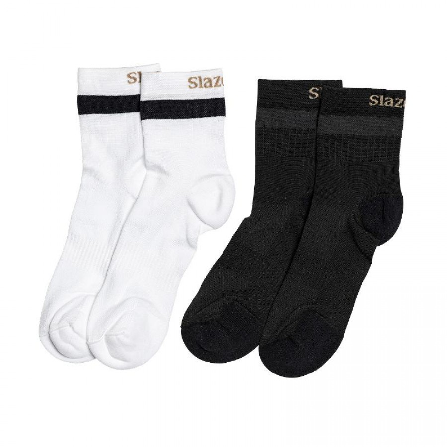 Calzini Alejandra Slazenger Bianco Nero 2 Paia  Offerta + Economico
