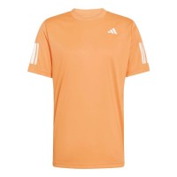 Maglietta arancione Adidas Club 3 Stripes