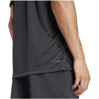 Maglietta Adidas Club 3 Stripes Nera Bianca