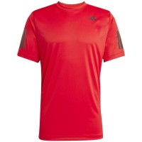 Adidas Club 3 Stripes Rosso Nero Maglietta  Offerta + Economico