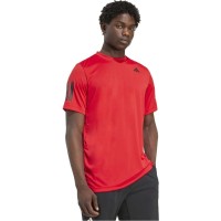 Adidas Club 3 Stripes Rosso Nero Maglietta  Offerta + Economico