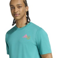 Adidas Padel Graphic Maglietta Blu Verde Acqua  Offerta + Economico