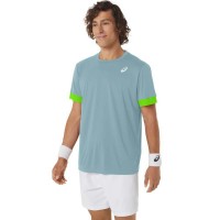 Camiseta Asics Court Azul Lima Electrico  Offerta + Economico