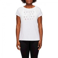 T-shirt da donna Asics Graphic bianca lucida  Offerta + Economico