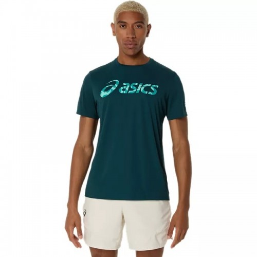 Camiseta Asics Match Stagionale Grafica Verde Sassone