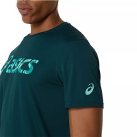 Camiseta Asics Match Stagionale Grafica Verde Sassone  Offerta + Economico