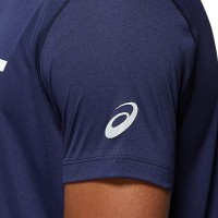 Asics Maglietta da donna bianca lucida blu argento