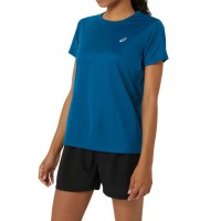 T-shirt Asics Silver Petrol Blue Donna