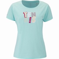Camiseta Babolat Esercizio Messaggio Azul Claro Mujer
