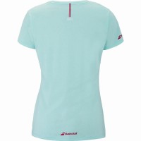 Camiseta Babolat Esercizio Messaggio Azul Claro Mujer