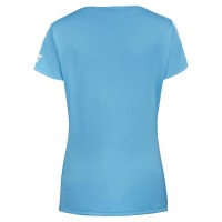 Camiseta Babolat Gioca Capsleeve Azul Cian Junior