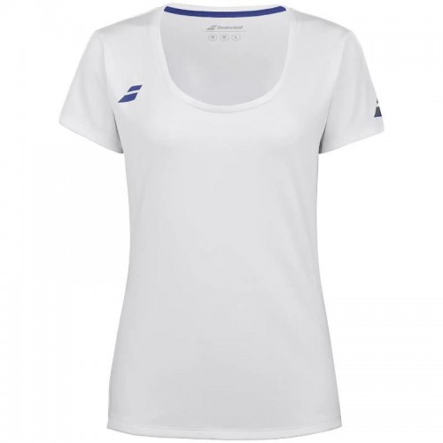 Camiseta Babolat giocano Capsleeve Blanco Azul Junior