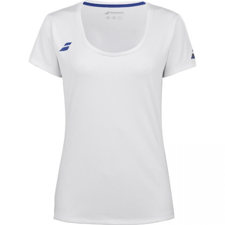 Camiseta Babolat Play Capsleeve Blanco Mujer