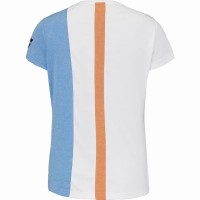 Camiseta Babolat gioca Capsleeve Blanco Naranja Junior
