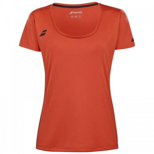 Camiseta Babolat gioca Capsleeve Rojo Naranja Junior