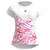 Camiseta Bidi Badu Decorazione Capsleeve Blanco Mujer