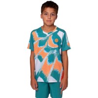 Bidi Badu Melbourne T-Shirt Bambino Petrolio Scollo A V Arancione