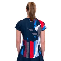 Bidi Badu New York Capsleeve Blu Scuro Rosso Maglietta da donna  Offerta + Economico
