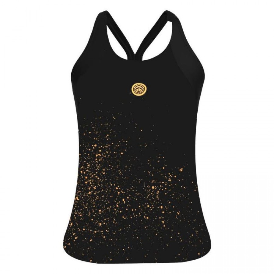 Bidi Badu Paris Nero Oro Maglietta Donna