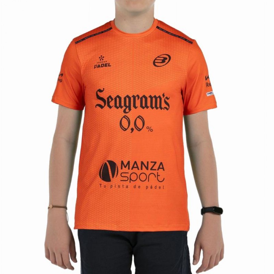 Bullpadel Paquito Navarro Premier Padel Mesia Maglietta Junior in terra battuta