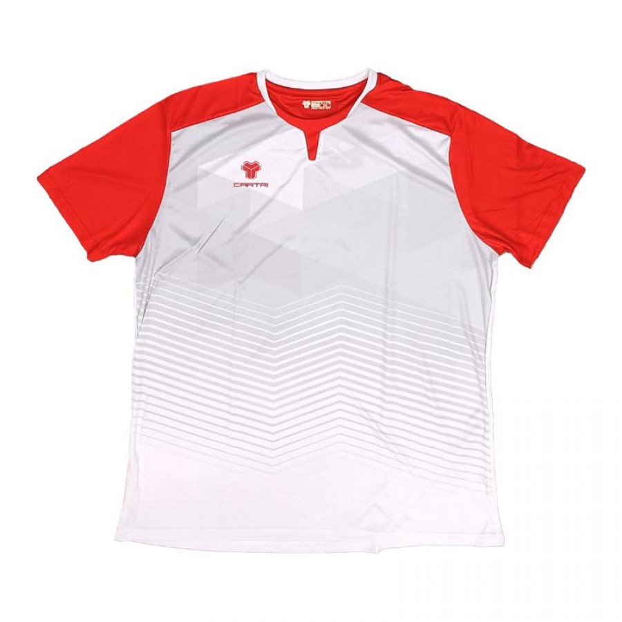 Cartri School T-shirt Bianco Grigio Rosso