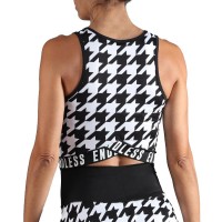 Endless Chill Maglietta pied de poule nera