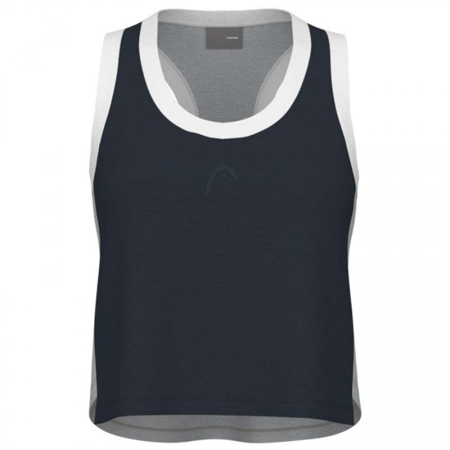 Camiseta Head Play Top Corto Azul Marino Gris Mujer  Offerta + Economico
