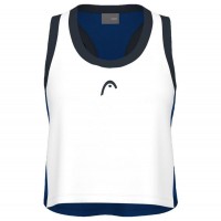 Camiseta Head Play Top Corto Blanco Azul Royal Mujer  Offerta + Economico