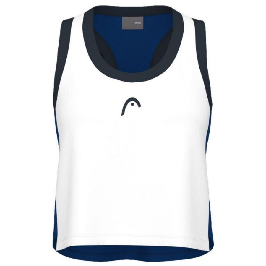 Camiseta Head Play Top Corto Blanco Azul Royal Mujer  Offerta + Economico