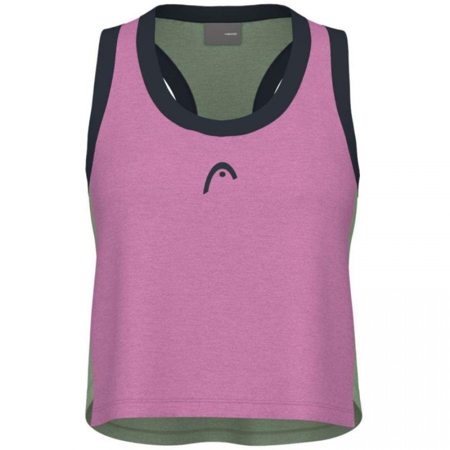 Camiseta Head Play Top Corto Rosa Verde Mujer  Offerta + Economico