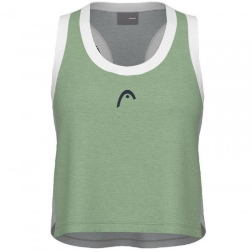 Camiseta Head Play Top Corto Verde Gris Mujer