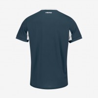 T-shirt Head Slice Blu Navy Bianco