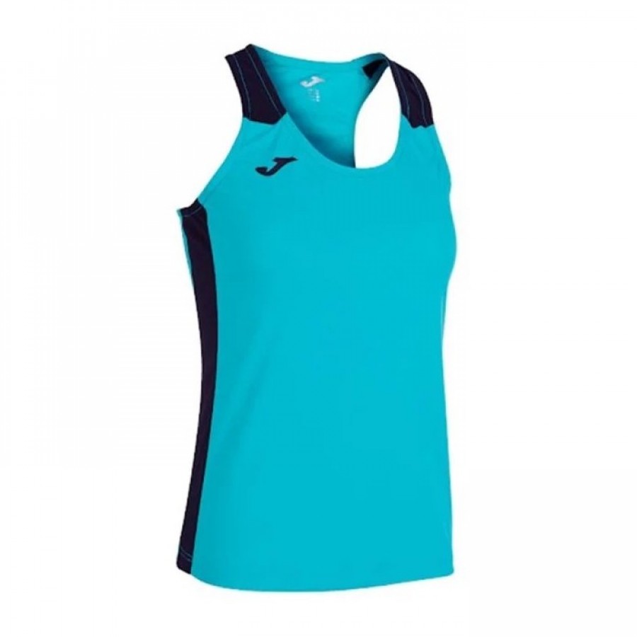 Maglietta femminile Joma Record II Turchese Blu Marino