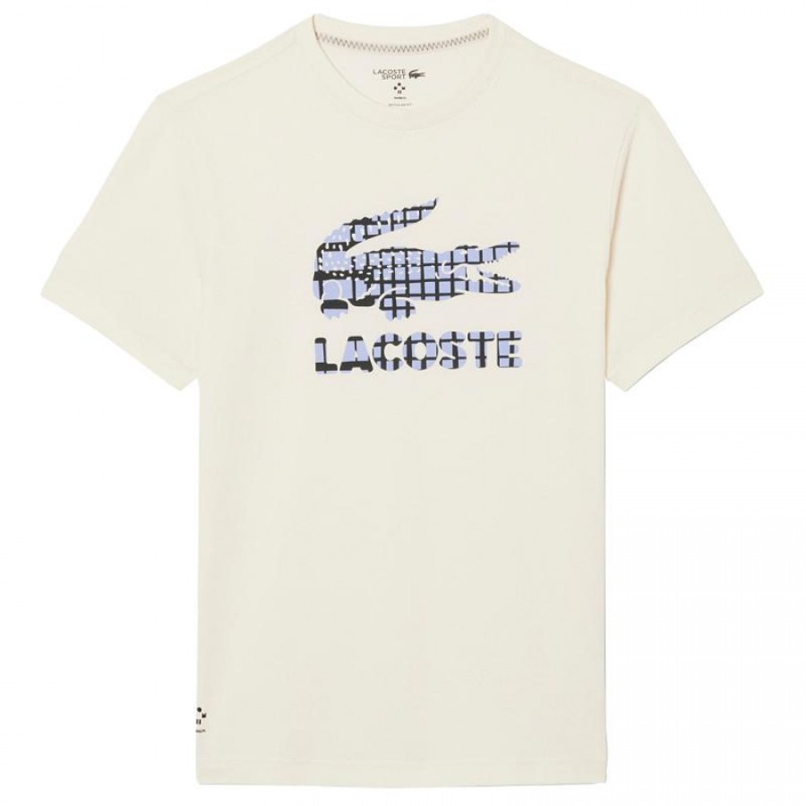 Lacoste Daniil Medvedev Maglietta da Tennis Bianco Sporco