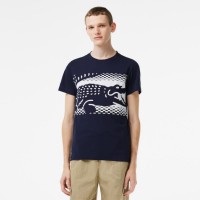 Lacoste Novak Djokovic Marino T-shirt blu  Offerta + Economico