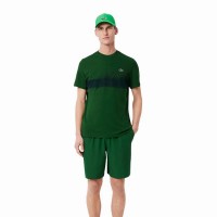 Lacoste Novak Djokovic Maglietta Verde Navy Blu