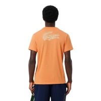 Maglietta arancione grafica Lacoste Sport